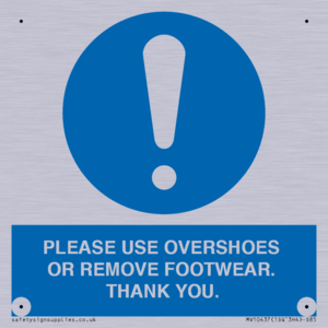 PLEASE USE OVERSHOES OR REMOVE FOOTWEAR. THANK YOU.